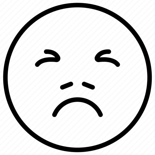 Angry, sad, stress, frustrated, emoji, unhappy, face icon - Download on Iconfinder