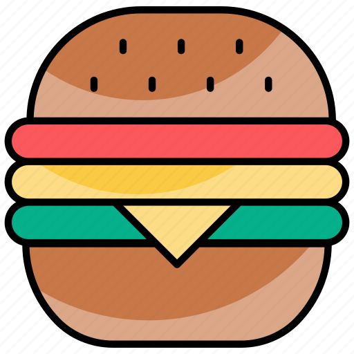 Hamburger, burger, fast-food, junk-food, cheeseburger, fast, meal icon - Download on Iconfinder