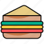 sandwich, bread, fast-food, meal, breakfast, burger, snack, junk-food, tasty 