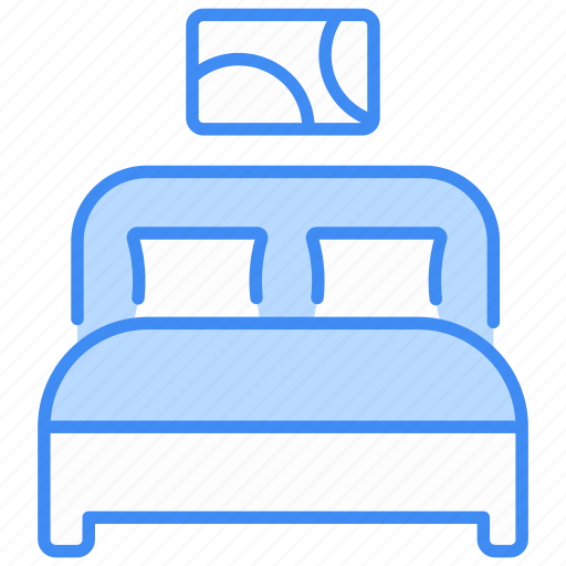 Bed, bedroom, furniture, sleep, room, home, hotel icon - Download on Iconfinder