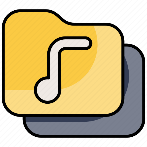 Music folder, folder, music, file, song-folder, media-folder, data icon - Download on Iconfinder