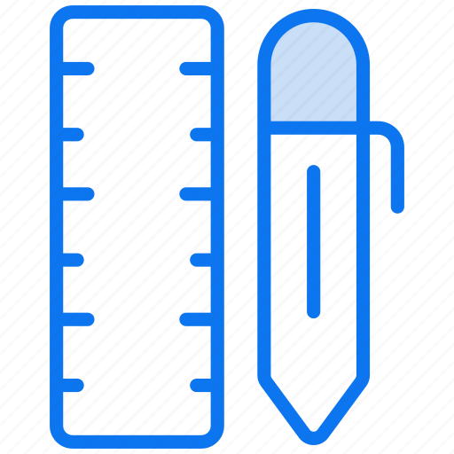 Pencil and ruler, pencil, ruler, scale, drawing-tools, measuring-tool, draw icon - Download on Iconfinder
