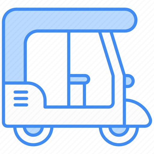 Auto rickshaw, rickshaw, tuk-tuk, vehicle, transport, three-wheeler, auto icon - Download on Iconfinder
