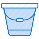 bucket, basket, shopping, water, cart, tool, shopping-basket, water bucket, plastic bucket