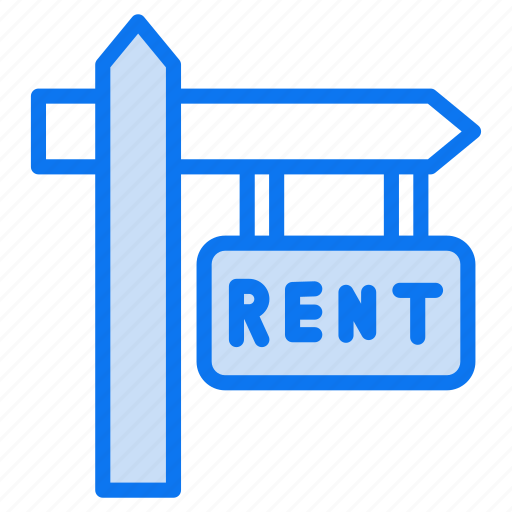 Real-estate, rent-signboard, rent, house, property, house-for-rent, home icon - Download on Iconfinder