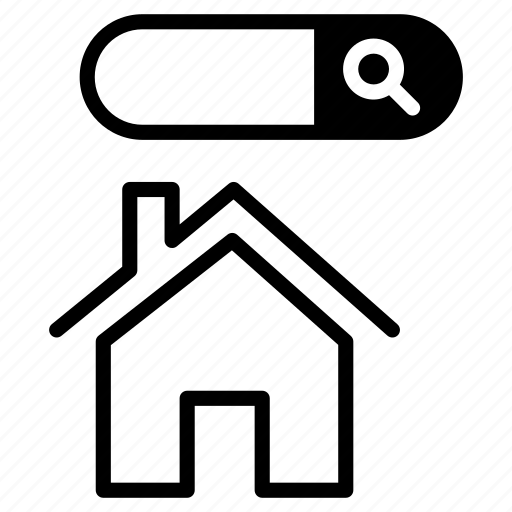 Real-estate, house, property-search, home, property, magnifying-glass, building icon - Download on Iconfinder