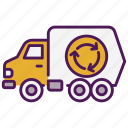 garbage truck, truck, vehicle, dump-truck, transport, garbage, garbage-vehicle, construction-truck, recycling-truck