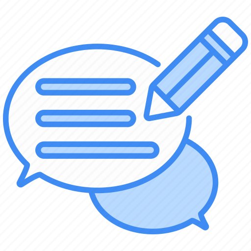 Commenting, feedback, blog, blog-comment, article, writing, communication icon - Download on Iconfinder