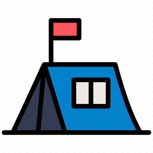 Camping, travel, outdoor, adventure, camp, tent, fire icon - Download on Iconfinder