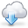 arrow, cloud, download, weather