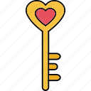 love key, love, key, heart, valentine, heart-key, romance, lock, romantic