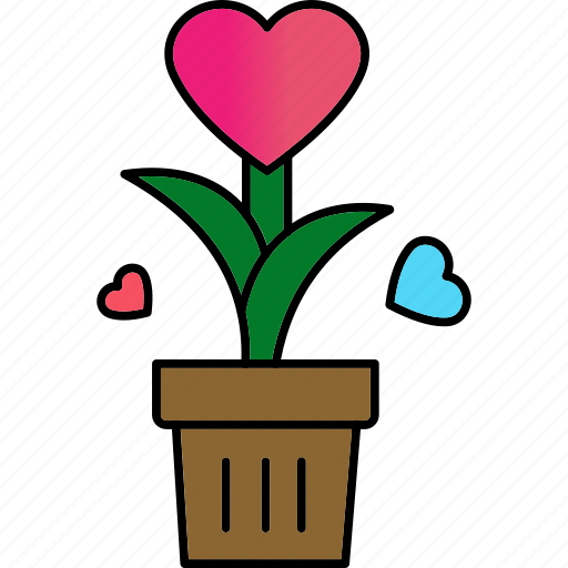 Love plant, heart, love, plant, romantic, romance, valentine icon - Download on Iconfinder
