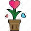 love plant, heart, love, plant, romantic, romance, valentine, growth, love-growth 