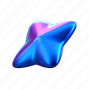 star shape, iridescent effect, metalic, 3d abstract, holographic, design element, rating, ornament