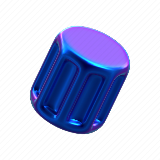 Cylinder, iridescent effect, 3d abstract, shape, holographic, geometric, gradient 3D illustration - Download on Iconfinder