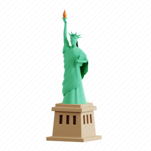 Liberty, statue of liberty, freedom, independence 3D illustration - Download on Iconfinder