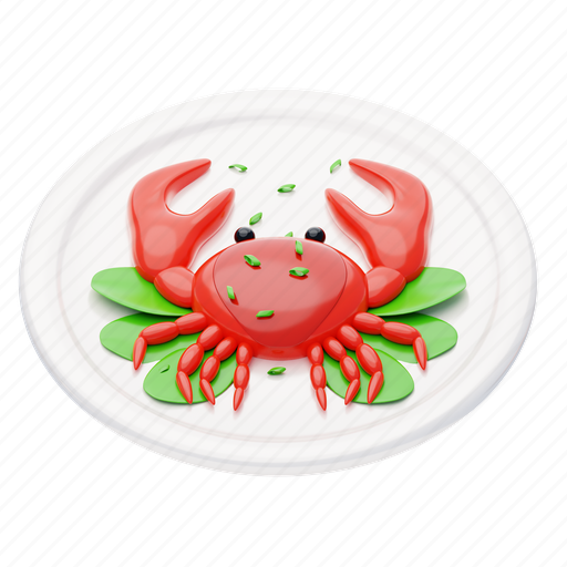 Seafood, cuisine, spicy, chili, dish, gourmet, dinner 3D illustration - Download on Iconfinder