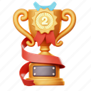 trophy, award, prize, achievement, second place, winner, reward, champion 