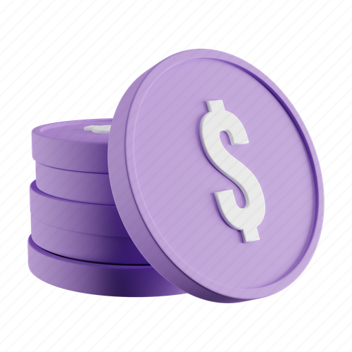 Coin, money, cash, dollar, currency 3D illustration - Download on Iconfinder