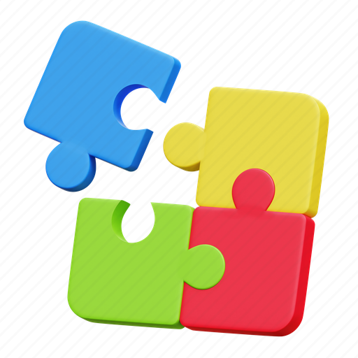 Puzzle, teamwork, solution, strategy, jigsaw 3D illustration - Download on Iconfinder