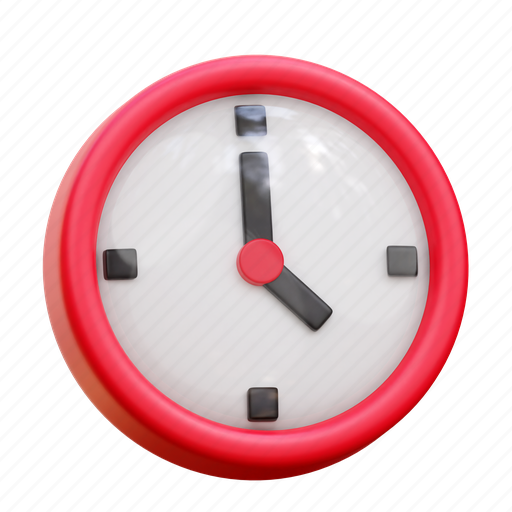 Clock, time, watch, alarm, schedule 3D illustration - Download on Iconfinder