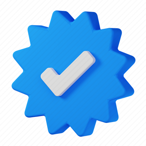 Verified, checkmark, badge, checked, check, success, business 3D illustration - Download on Iconfinder