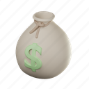 money sack, money sack 3d, currency, savings, investment, finance, business, money 