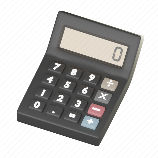 Calculator, calculator 3d, calculation, math, accounting, finance, business 3D illustration - Download on Iconfinder