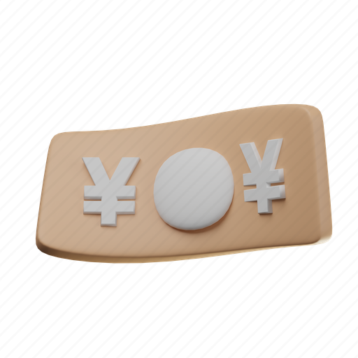 Yen, yen 3d, money, currency, finance, cash, financial 3D illustration - Download on Iconfinder