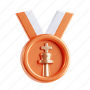 medal, award, chess game, winner, champion 
