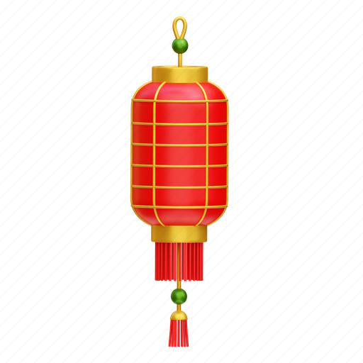 Lantern, chinese lantern, decoration, lunar new year 3D illustration - Download on Iconfinder