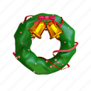 christmas, wreath, and, bell, holiday, merry, winter, happy, xmas 