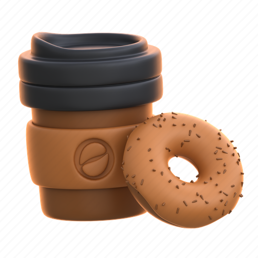 Coffee, and, donuts, cup, text, hot, food icon - Download on Iconfinder