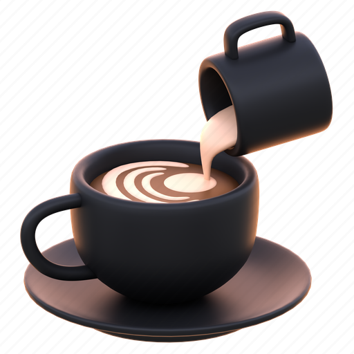 Latte, art, pouring, coffee, creative, cup, cafe icon - Download on Iconfinder
