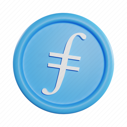 Filecoin, cryptocurrency, crypto, coin 3D illustration - Download on Iconfinder