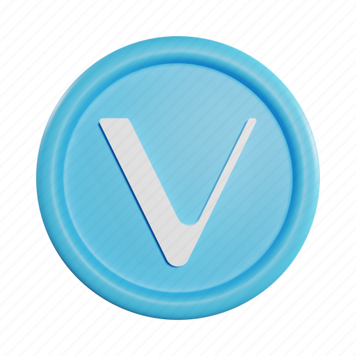 Vechain, cryptocurrency, crypto, coin 3D illustration - Download on Iconfinder