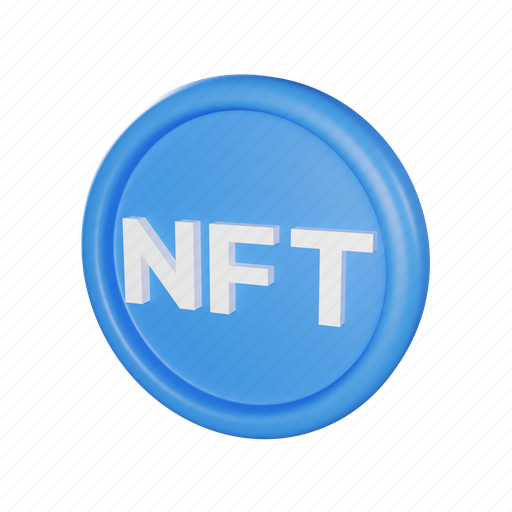 Nft, coin, token, image, value, badge 3D illustration - Download on Iconfinder