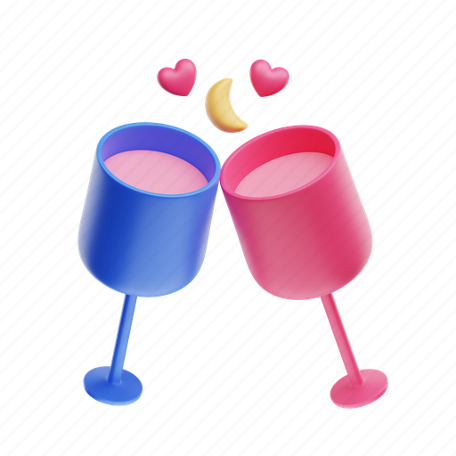 Night, date, glasses, toast, drink, alcohol icon - Download on Iconfinder