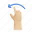 swipe, left, hand gesture, navigation 