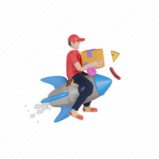Deliveryman, fast, service, delivery, shipping, express, courier icon - Download on Iconfinder