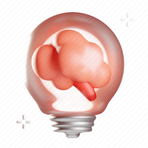 Brain, idea, creative 3D illustration - Download on Iconfinder
