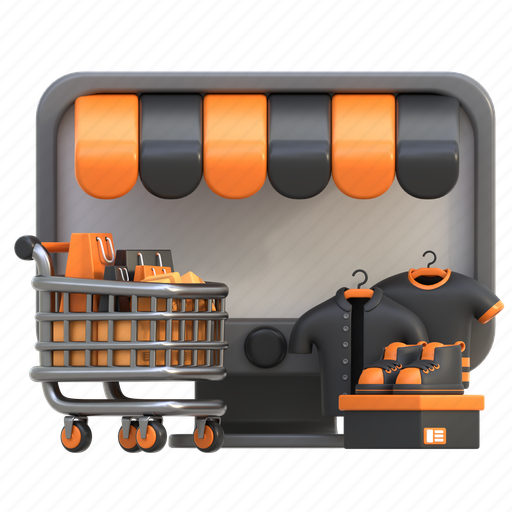 Online, shop, e-commerce, ecommerce, internet, business, web 3D illustration - Download on Iconfinder