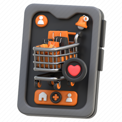 Shopping, wishlist, e-commerce and shopping, ecommerce, love, list, bag 3D illustration - Download on Iconfinder