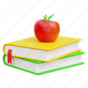 apple and book, book, apple, book stack, education 