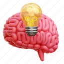 idea, thinking, brain, light, bulb, creative 