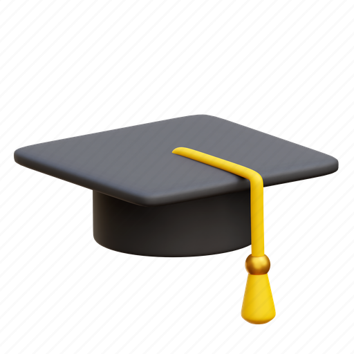 Graduation hat, graduate, diploma, education, bachelor 3D illustration - Download on Iconfinder