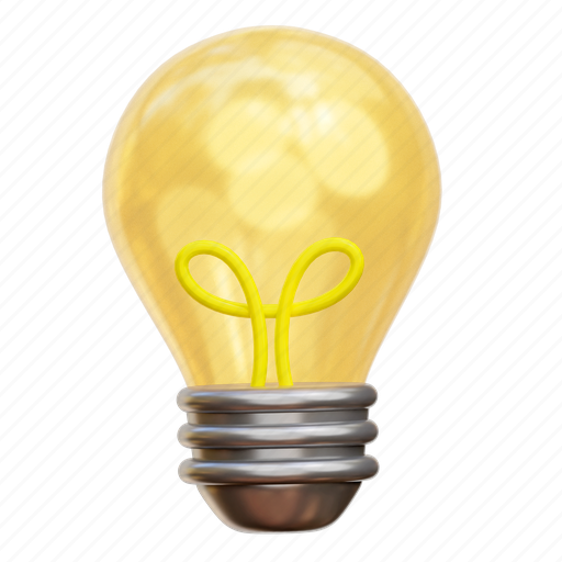 Light bulb, lamp, bulb, idea, light 3D illustration - Download on Iconfinder