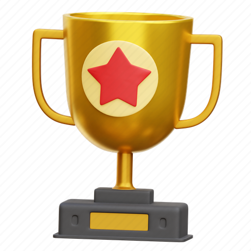 Trophy, award, winner, achievement, reward 3D illustration - Download on Iconfinder