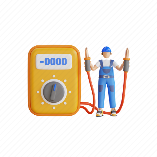 Electricity, maintenance, electrical, technician, repairman, engineer, voltmeter icon - Download on Iconfinder