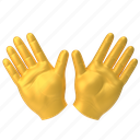 emoji, emoticon, sticker, gesture, hands, yellow